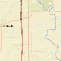 Riverside Street Map