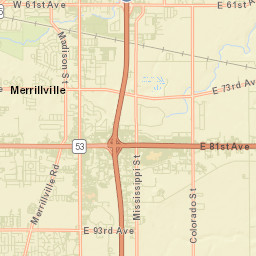 Merrillville Street Map