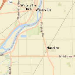 Waterville Ohio Street Map