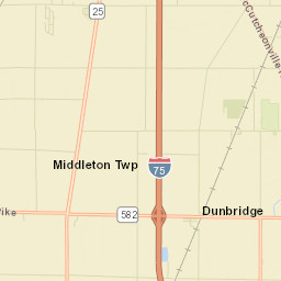 Dowling Ohio Street Map