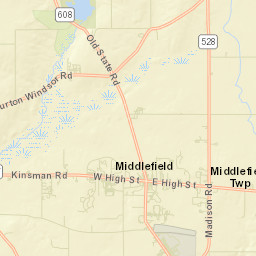 Middlefield Ohio Street Map
