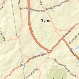 Salem Connecticut Street Map