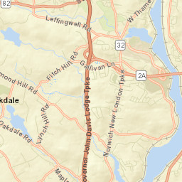 Oakdale Connecticut Street Map