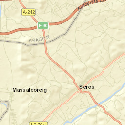 Seròs Street Map