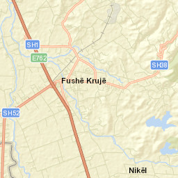 Bashkia Krujë Street Map