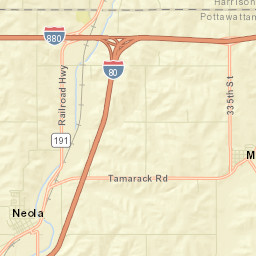 335th Street & Interstate 80, Minden, IA Street Map