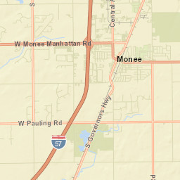 Monee Street Map