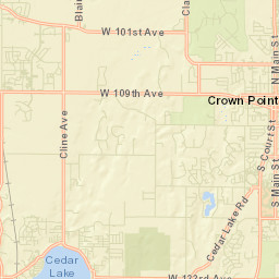 Crown Point Street Map