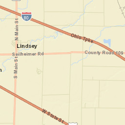 Lindsey Ohio Street Map