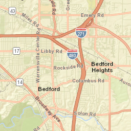 Warrensville Ohio Street Map