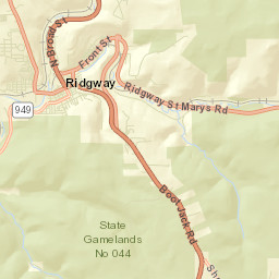 Ridgway Street Map