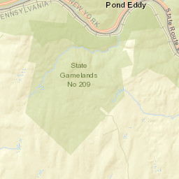Pond Eddy New York Street Map