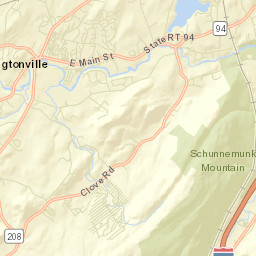 Washingtonville New York Street Map