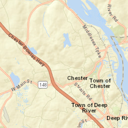Deep River Connecticut Street Map