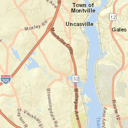 Uncasville Connecticut Street Map