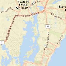 Narragansett Pier Street Map