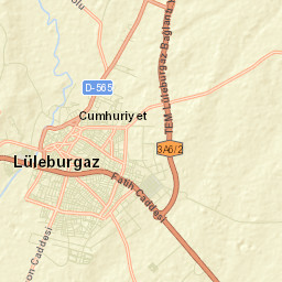 Lüleburgaz İlçesi Street Map