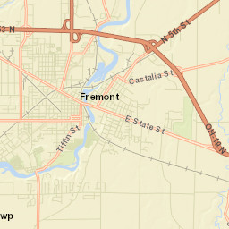 Fremont Ohio Street Map