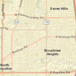 Walling Corners Ohio Street Map