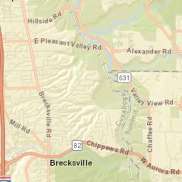 Sagamore Hills Ohio Street Map