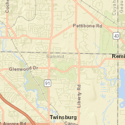 Twinsburg Ohio Street Map