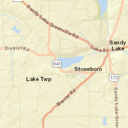 Stoneboro Street Map
