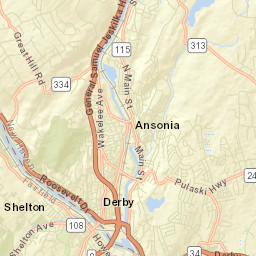 Shelton Connecticut Street Map