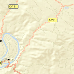 Sástago Street Map