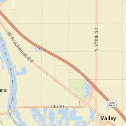 Ida Street, Valley, NE 68064, USA Street Map