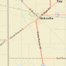 Hicksville Ohio Street Map