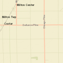 Milton Center Ohio Street Map