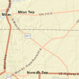 Milan Ohio Street Map