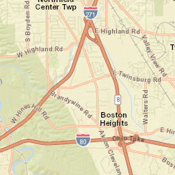 Boston Heights Ohio Street Map