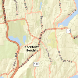 Yorktown New York Street Map