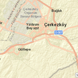 Çerkezköy Street Map