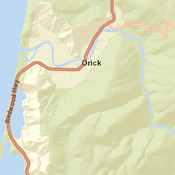 Orick California Street Map