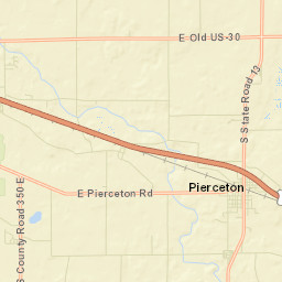 Pierceton Street Map