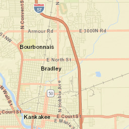 Bourbonnais Street Map