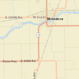 Momence Street Map