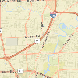 Fort Wayne Street Map
