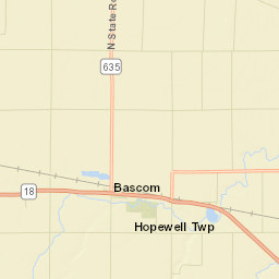 Bascom Ohio Street Map