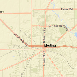 Medina Ohio Street Map
