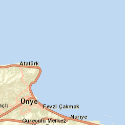 Ünye İlçesi Street Map