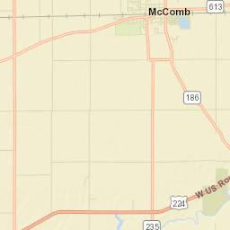 McComb Ohio Street Map
