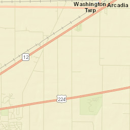 Arcadia Ohio Street Map