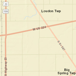 Alvada Ohio Street Map