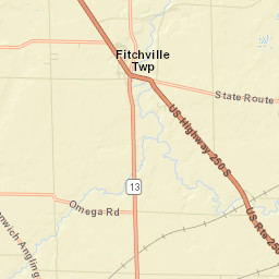 Fitchville Ohio Street Map