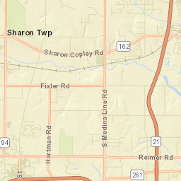 Sharon Center Ohio Street Map