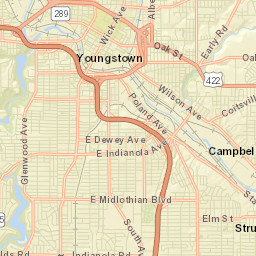 Youngstown Ohio Street Map