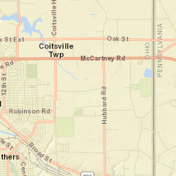Coitsville Center Ohio Street Map